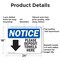 Signmission Please Deposit Towels Here (Down, 24 in W x Rectangle, Aluminum OS-2PACK-NS-A-1824-L-17364 - alternate 7